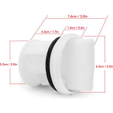 Ortviai Bouchon d'Étanchéité pour Pompe de Vidange de Machine à Laver Siemens WM1095/1065/WD7205, Blanc, en PP (1/4)