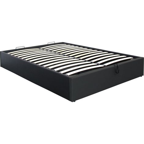 Cama con arcón 140x200 colección YANI color negro. Cama con un gran arcón para su dormitorio.