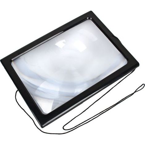 Freihändige 3-fach LED-Leselupe für A4-Seiten mit Vergrößerungslicht (1/5)