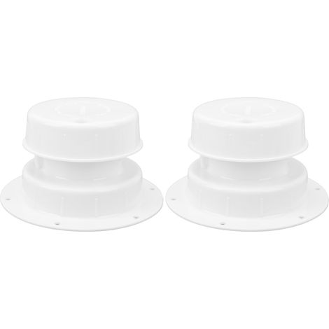 2 Pièces Capuchon d'Évent PVC pour VR Camping-Car Caravane Bouche d'Aération Résistant Chaleur Érosion Couvre-Tuyau Égout (1/5)