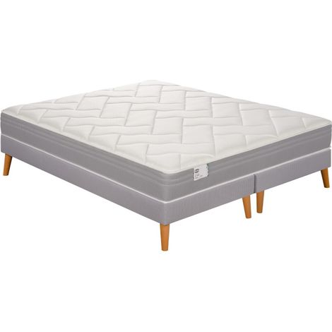 Ens L'ADORABLE 160x200 matelas H23 ressort ensachés, très ferme, 2 sommiers (1/5)