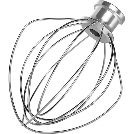 Garde À Fouet - 6 Fils En Acier Inoxydable - Compatible Avec Robot Pâtissier 5 L - Pour Mélanger Mayonnaise Gâteau Blancs D'œufs - Lot De 1 (1/5)