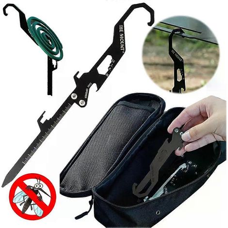 Faltbare Campingheringe, multifunktionale Zeltnägel aus Edelstahl für Outdoor-Campingpavillons (1/4)