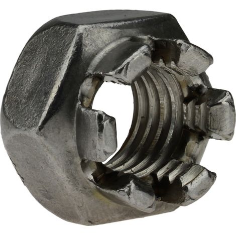 Reidl DIN 935 Kronenmuttern M 52, 6 / 6 Au (Stahl - gedreht) blank (1/4)