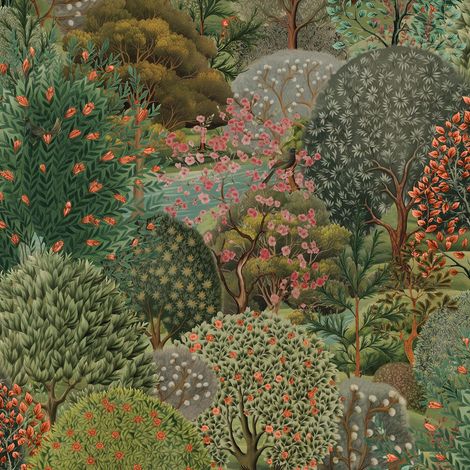 Holden Decor Tree Tapestry Green Wallpaper Woodland Floral Feature Wall (1/4)