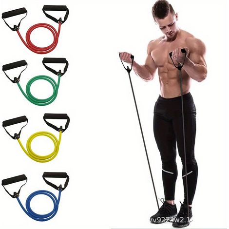 Bandes de résistance pour hommes et femmes - Résistance de très légère à très forte - Bande de fitness durable pour le renforcement musculaire et les étirements - Équipement d'entraînement à domicile (1/5)