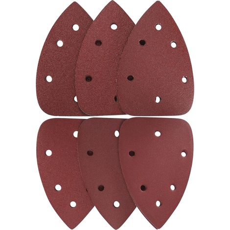 Lot de 30 Disques Abrasifs Triangulaires - Papier de Ponçage Grain 60/80/120/180/240 pour Meuleuse et Ponceuse