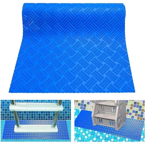 Zwembadtrapmat antidérapant 40x90 cm, adapté aux tapis Boven-Ingegraven Zwembaden. (1/5)