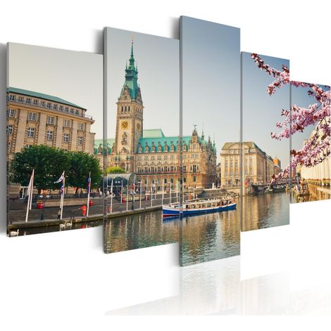 Tableau Imprimé "Spring in Hamburg" 100 x 200 cm (1/2)