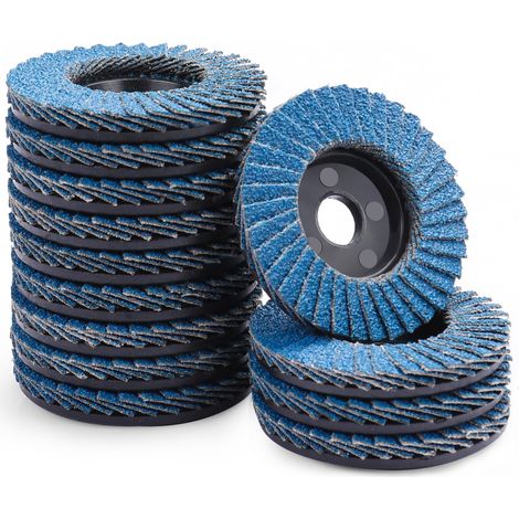 12 Pcs Disques à Lamelles, 76mm Disque 80 Grain Meuleuse Compartiments pour Meuleuse Convient à l'acier Inoxydable, Bois, Métal (1/5)
