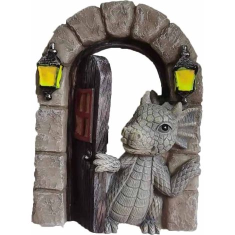 Statue Dinosaure - Résine Extérieure pour Jardin et Fenêtre - Décoration Intérieure Extérieure - 1 Pièce (1/5)