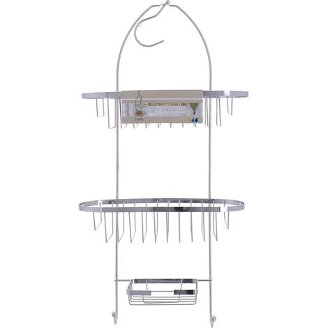 Dispenser di sapone in metallo con 2 cestini - cromo - Tendance