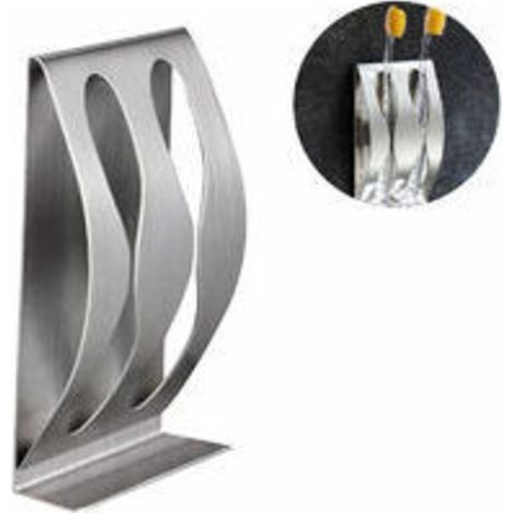 Wall Mounted Toothbrush Holder, Stainless Steel Razor Holder, Self-Adhesive Toothbrush Holder for Bathroom Shower Organizer (1/4)