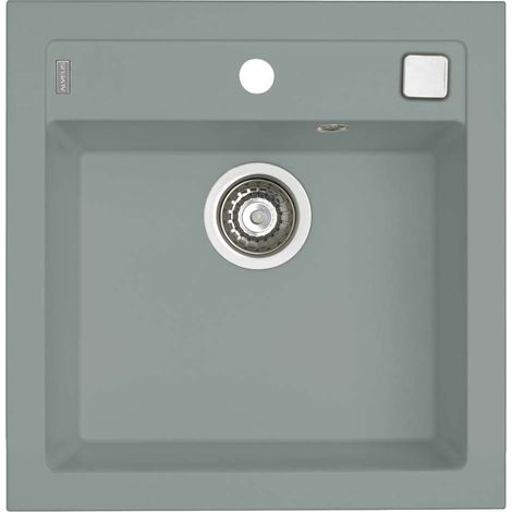 Alveus Formic - Lavello in granito 52x51 cm, con comando dello scarico, concrete 1124319