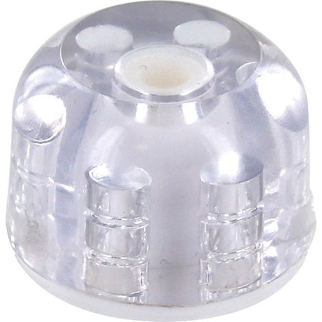 Butoir de porte adhésif transparent en plastique ABS – Installation facile au sol – Dimensions 30x30x22mm – Protection murs et portes – REI (1/5)
