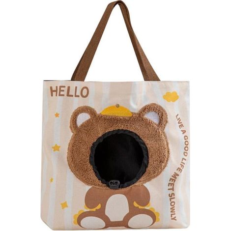 Sac de transport pour chat avec ouverture pour la tête - Portable, randonnée, voiture et shopping (1/5)