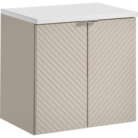 Waschtischunterschrank 60 cm in Beige und weiß VERACRUZ-56 (1/5)