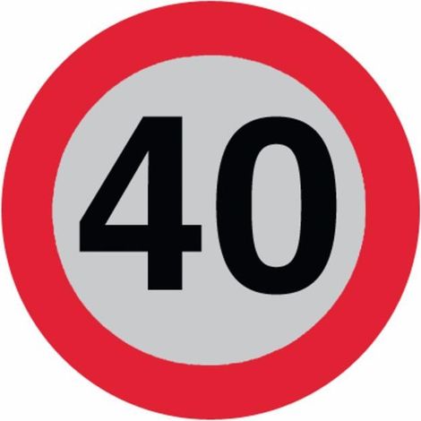 Disque adhésif ø 200 limitation de vitesse 40 km/h