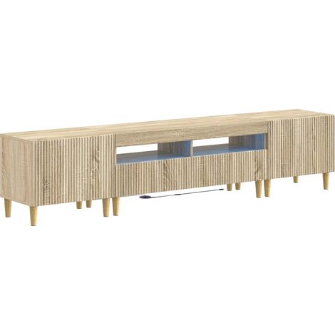 5-teiliges LED TV Schrank Sonoma-Eiche Holzwerkstoff vidaXL (1/5)