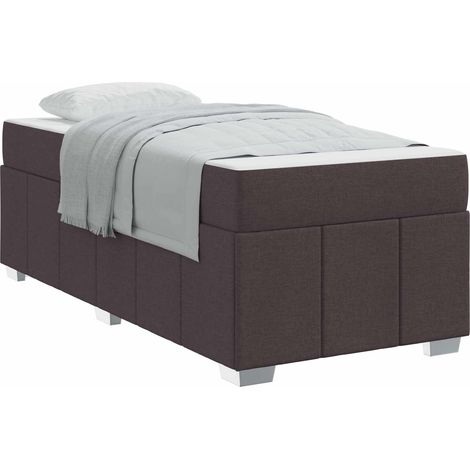 Maison Exclusive - Bettrahmen mit Matratze Dunkelbraun 90 x 200 c