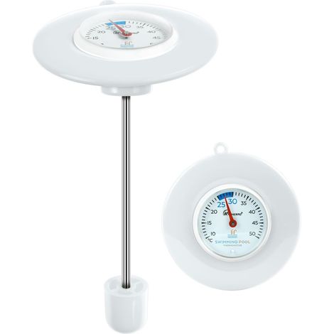 Thermometre Piscine Flottant, Thermomètre de Piscine Sans Fil, Thermomètre Piscine Flottant Facile à Lire, Étanche IPX6 Thermometre de Piscine pour Spa, Baignoire, Jacuzzi, Étang, Aquarium (1/5)