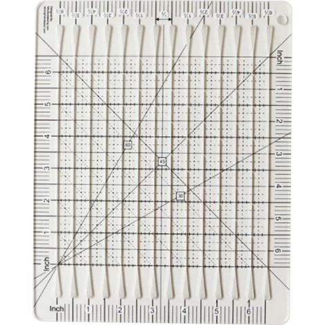 Transparentes Acryl-Patchworklineal zum einfachen Schneiden und Nähen. (1/5)