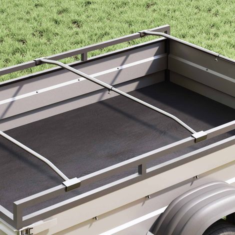 Support de bâche pour remorques Argenté 102-155 cm Aluminium (1/5)