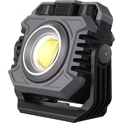 Lampe de travail magnétique COB pliable à 360° et rechargeable, lampe torche étanche, idéale pour le camping, la pêche, la réparation automobile, la randonnée, l'éclairage de garage et de chantier. (1/5)
