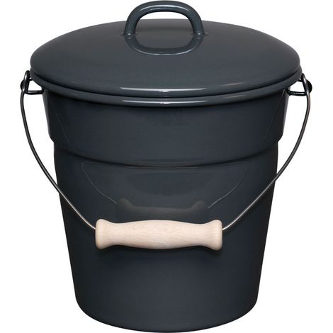 Riess cubo multiusos con tapa 20cm 3,5L Gris oscuro