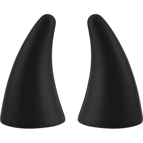 2 Stück Auto-Styling-Teufelshörner-Aufkleber Stoßstangenschutz Autodekoration-12.5X6.5CM-Black (1/2)