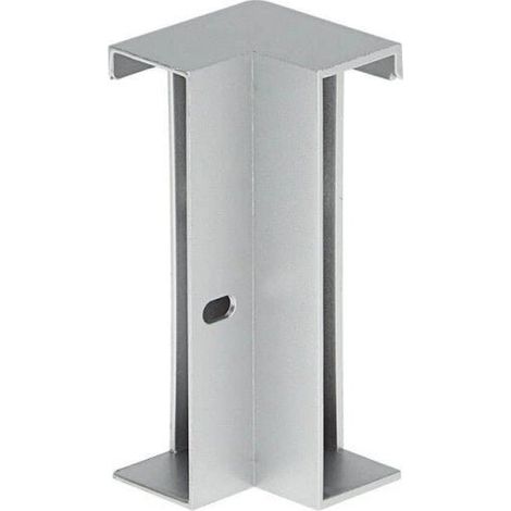 Connecteur d'Angle pour Profilé Aluminium Plinthe Couleur Argent (1/3)
