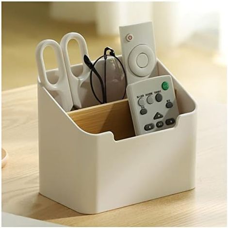 Schreibtisch Organizer Holz Desktop Organizer Desktop Fernbedienungshalter Schrein Aufbewahrungsbox Für Das Home Office 14,3 9,2 12cm (1/5)