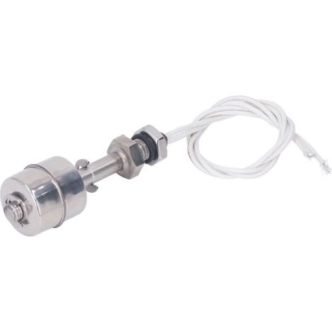 Rosvola Interrupteur à flotteur de niveau de liquide, course de 10mm, capteur d'huile et d'eau en acier inoxydable 0-220V 65mm L. (1/5)