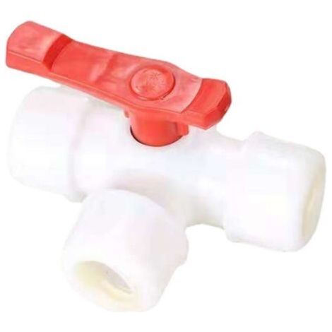 royaluxe-Raccords de plomberie, robinet à tournant sphérique, 1 pièce, coupleur de tuyau d'eau, robinet à tournant sphérique en plastique, connecteur rapide à 3 voies, Type T PVC PE, connexion rapide2 (1/4)