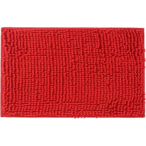 Alfombra De Baño Navideña - Microfibra Chenille Absorbente - Antideslizante Con Base De Goma Tp - Super Suave - Roja (1/5)