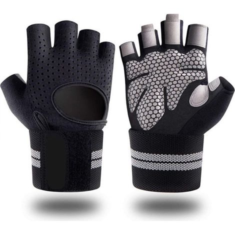 Gants De Musculation - Soutien Complet Du Poignet - Protection Des Paumes - Respirants - Pour Haltérophilie Cross Training Et Force En Salle - Par 1 (1/5)