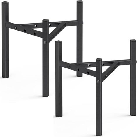 APEX Support pour plantes d'intérieur, support réglable en 2 parties, support d'angle en métal (support seul) - Noir (1/5)
