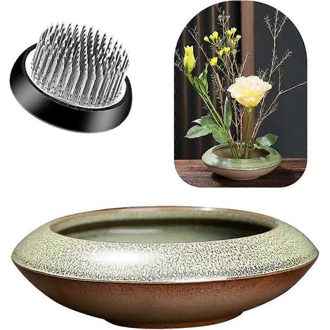 Kit de vase Ikebana Vase support à fleurs en céramique Vase support à fleurs, B (1/5)