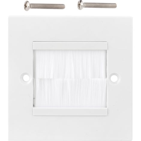Cepillo para quitar el polvo de cables, placas de pared, tapas de enchufes y paneles de montaje (blanco)