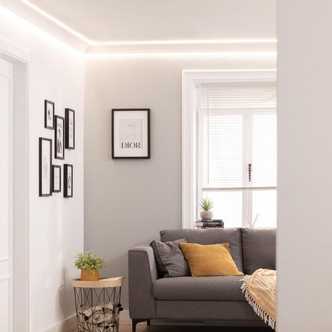 Modanatura per 2 Strisce LED 2m Arco Bianco (1/5)