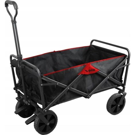 DEDRA - Chariot de jardin pliable 100x58x58cm - 145l, 90kg (1/3)