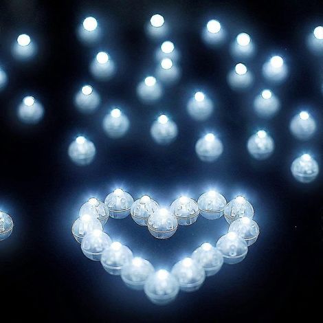 100 globos redondos con luces LED para decoración navideña (1/4)