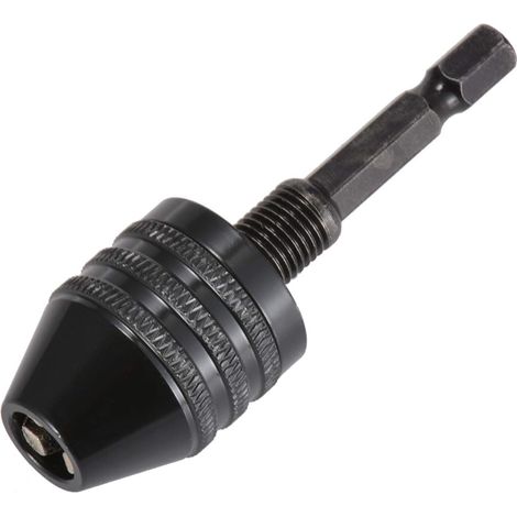 Portabrocas de cambio rápido sin llave, adaptador convertidor de 6,35 mm, vástago hexagonal de 0,6–8 mm, rango de sujeción del adaptador de portabrocas mini de 3 mordazas (1/5)