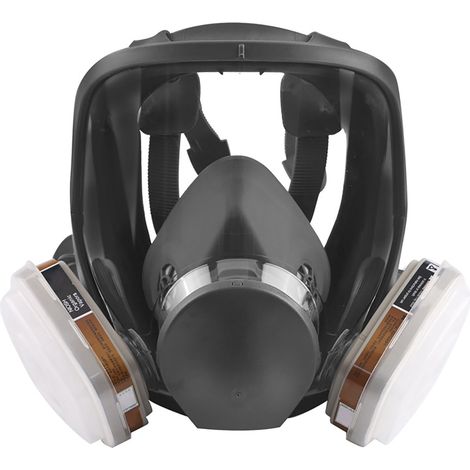 Masque complet avec filtre à charbon actif et coton filtrant, respirateur anti-poussière pour peinture et pulvérisation (1/5)