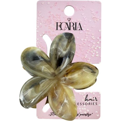 Pinza para el cabello XL con forma de flor y perlas melange, 7,5 cm x 8 cm, SP348 (1/3)