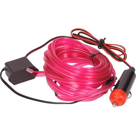 Ruban LED Auto 5m/16,4ft Allume-cigare Éclairage Ambiance Intérieur Voiture Lumineux 12V DC Rose (1/5)