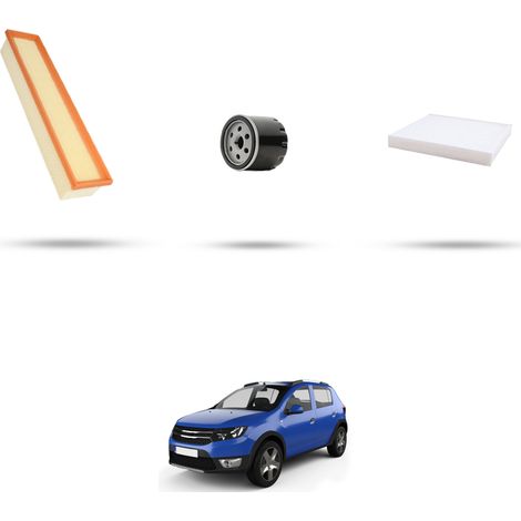 Kit tagliando 3 filtri compatibile con Dacia Sandero II 1.2 16v 55kw dal 2013 (1/5)