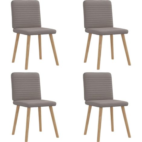Esszimmerstühle 4 Stk. Taupe Stoff