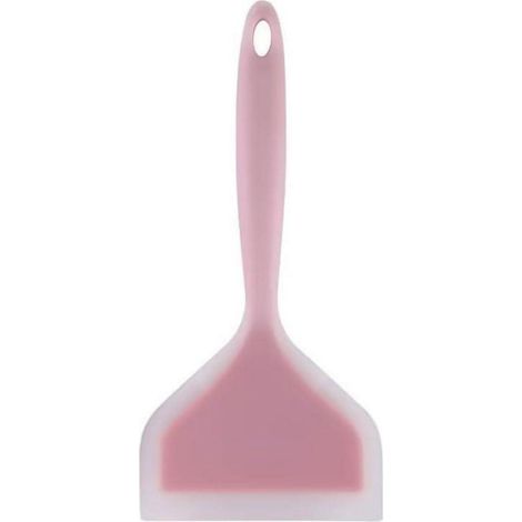 Rosa Silikon-Spatel, breiter Pfannenwender hitzebeständig für Pfannkuchen, Fisch, Pizza