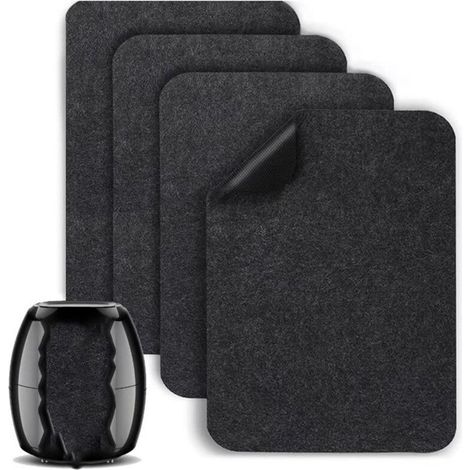 Hitzebeständige Silikonmatte, 4er-Set für Heißluftfritteuse, Kaffeemaschine, Arbeitsfläche, 40 x 30 cm, rutschfest, Küchengeräte